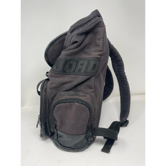 Nike Air Jordan Canvas Backpack Brown‎ Drawstring Adjustable Pockets FLAWED - Picture 3 of 16